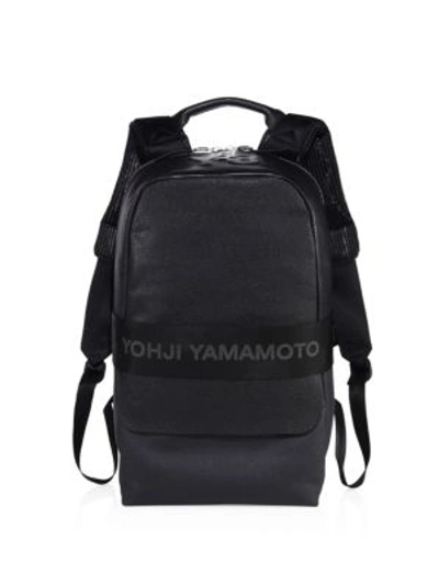 Y-3 Qasa Leather Backpack In Black