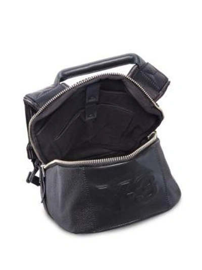 Shop Y-3 Qasa Leather Backpack In Black