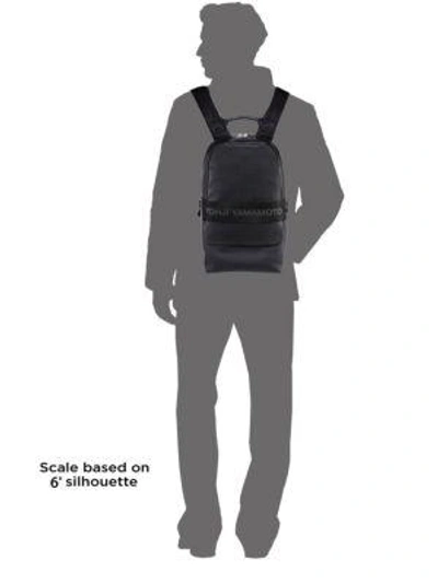 Shop Y-3 Qasa Leather Backpack In Black