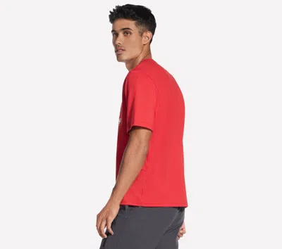 Skechers Men's Split T-shirt In Red