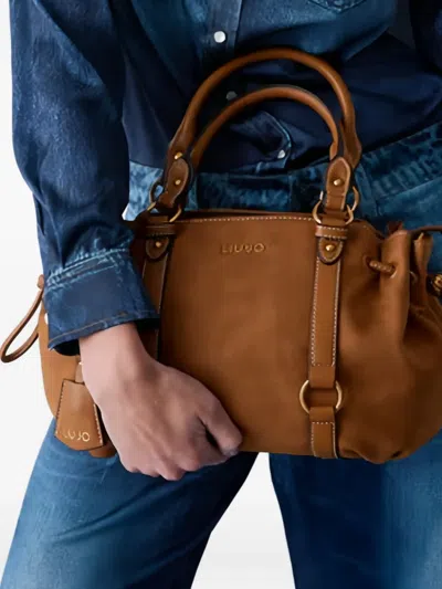 Liu •jo Drawstring Top Handle Satchel In Brown