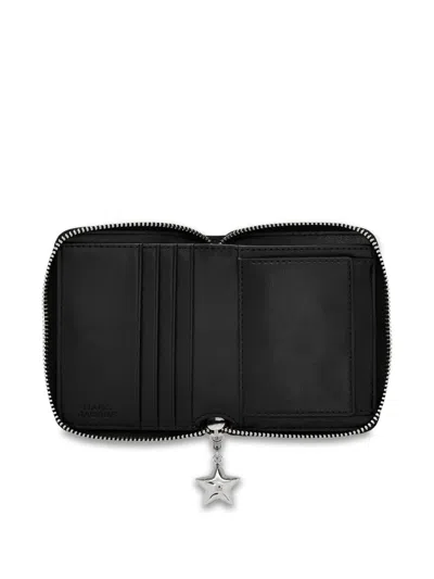 Marc Jacobs Logo-star Leather Wallet In Black