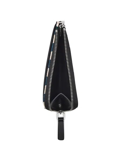 Marc Jacobs The Stripe Canvas Top Zip Wallet In Multi