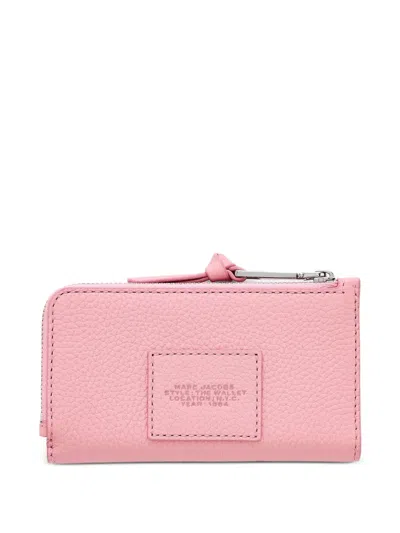 Marc Jacobs Leather Zip Wallet In Pink