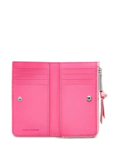Marc Jacobs Leather Zip Wallet In Pink