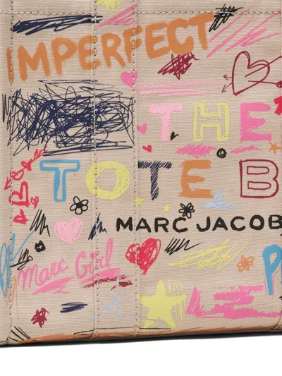 Marc Jacobs The Medium Punk Scribble Canvas Tote Bag In Multi