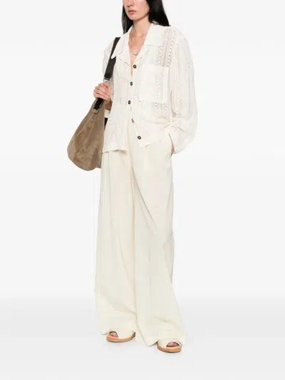 Low Classic Buttoned Jacket In White