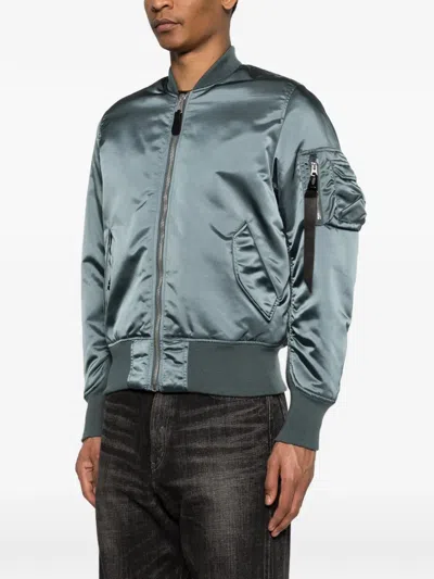 Alpha Industries Reversible Bomber Jacket In Blue