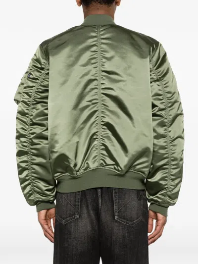 Alpha Industries Green Bomber Jacket In Green