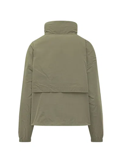 K-way Aubette Memory Touch Zip Jacket In Green