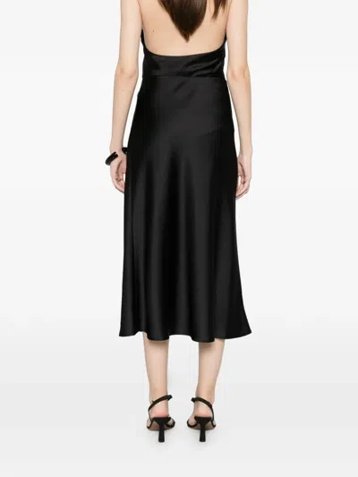 Imperial Elasticated Midi Skirt In Black