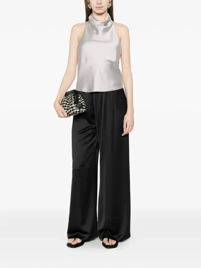 Imperial Elasticated Palazzo Pants In Black
