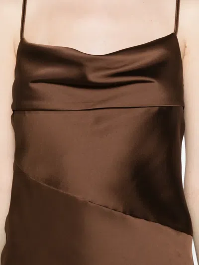 Imperial Draped Blouse In Brown