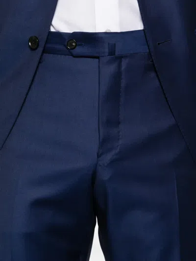 Caruso Peak-lapel Suit In Blue