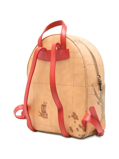 Alviero Martini 1° Classe Map-print Backpack In Brown