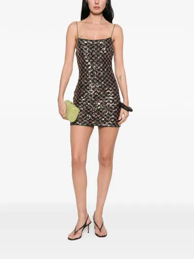 Oseree Sequin-pattern Mini Dress In Multi