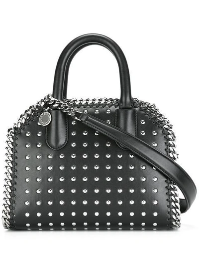 Shop Stella Mccartney Mini Studded Falabella Box Bag - Black