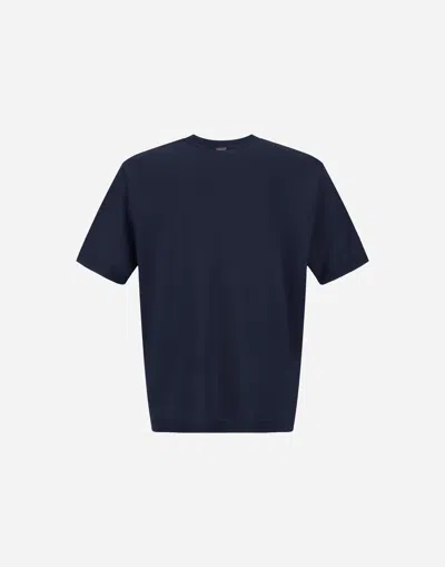 Herno Jersey Knit Effect T-shirt In Blue