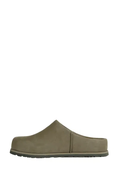 Ugg ® Men's Otzo Clog Nubuck Shoes In Burnt Olive In Green