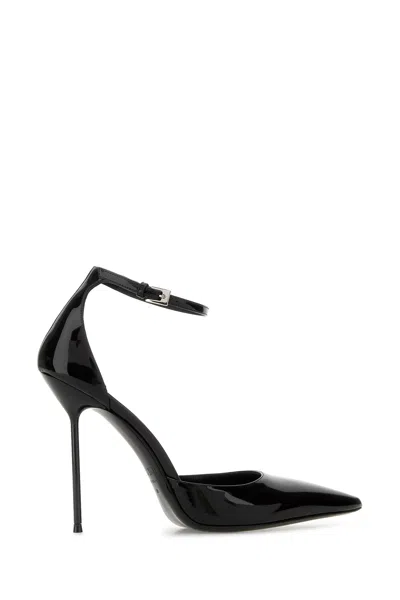Paris Texas Pointed-toe High Heel Pumps With Ankle Strap In Black