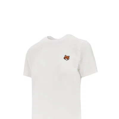 Maison Kitsuné Fox Head-patch T-shirt In White