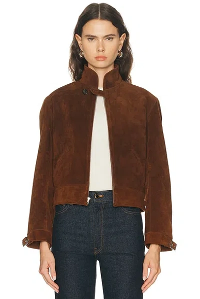 Bode Suede Howard Jacket In Brown