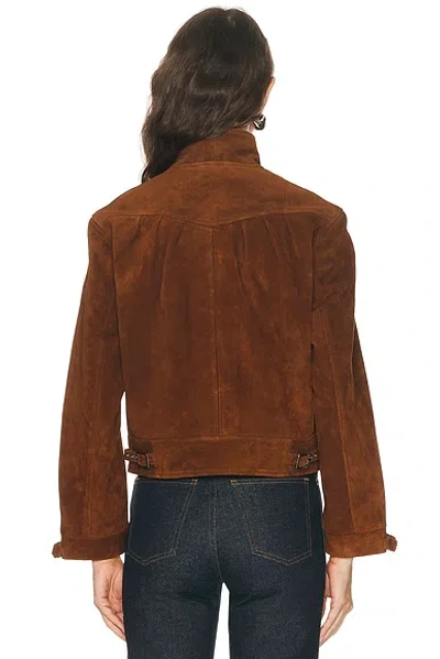 Bode Suede Howard Jacket In Brown