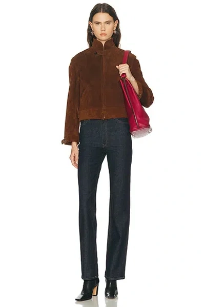 Bode Suede Howard Jacket In Brown