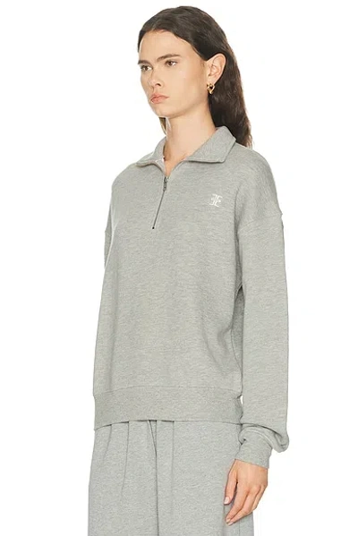Éterne Oversized Half Zip Sweatshirt In Gray