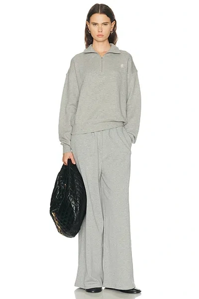 Éterne Oversized Half Zip Sweatshirt In Gray