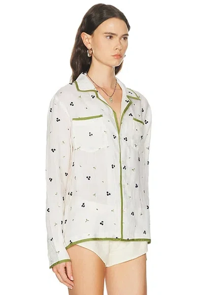 Bode Blackberry Patch Long Sleeve Top In Multi