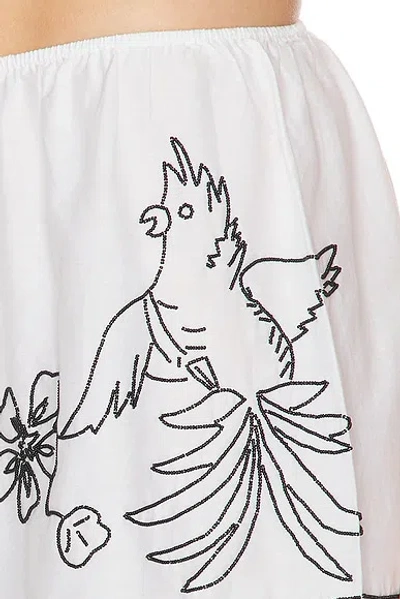 Bode Cockatoo Tap Bead-embellished Cotton And Silk-blend Shorts In White