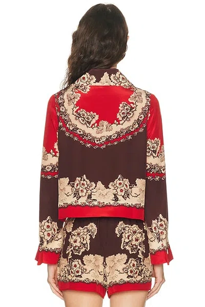 Bode Storybook Printed Silk Jacket In Multi
