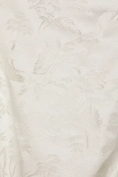 Beams Patterned-jacquard Reversible Bomber Jacket In White