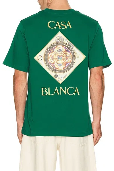 Casablanca Musique Ornate Ceiling Crewneck Short Sleeve Tshirt In Green
