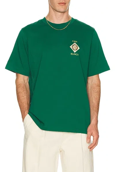 Casablanca Musique Ornate Ceiling Crewneck Short Sleeve Tshirt In Green