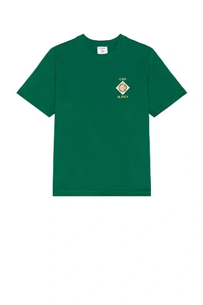 Casablanca Musique Ornate Ceiling Crewneck Short Sleeve Tshirt In Green