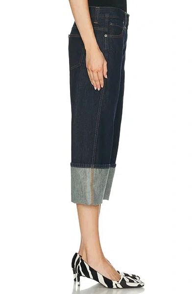 Khaite Boyle Cuffed Straight-leg Capri Jeans In Blue