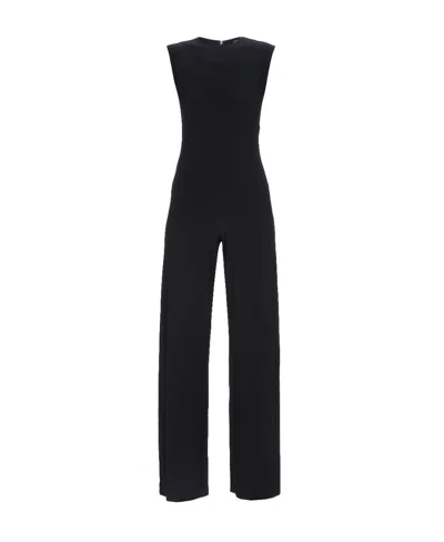 Norma Kamali Stretch Fabric Jumpsuit In Black