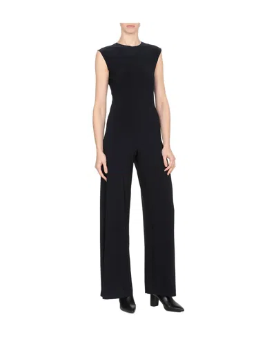 Norma Kamali Stretch Fabric Jumpsuit In Black