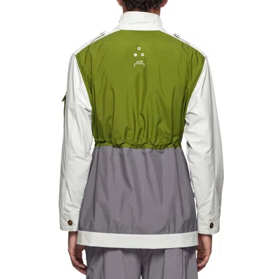 A-cold-wall* Rhombus Panelled Cotton-blend Jacket In Green