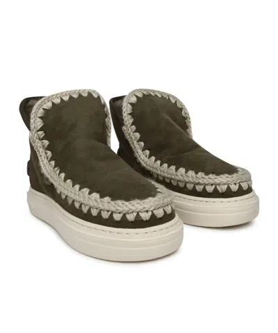 Mou Suture Short Boot In Brown