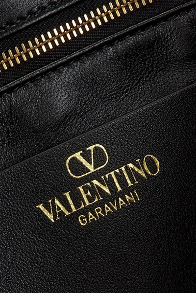 Valentino Garavani Panthea Small Shoulder In Nappa Leather With Chevron Pattern Bags In Black