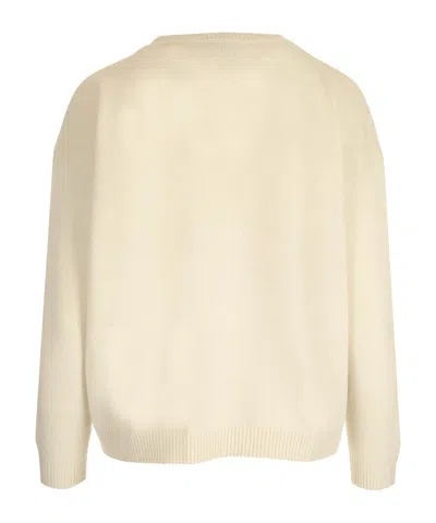 Max Mara Logo Sweater In Neutral