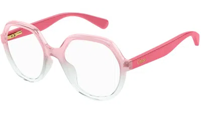 Chloé Kids Round Frame Glasses In Pattern