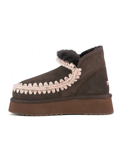 Mou Mini Eskimo Platform Boots In Brown