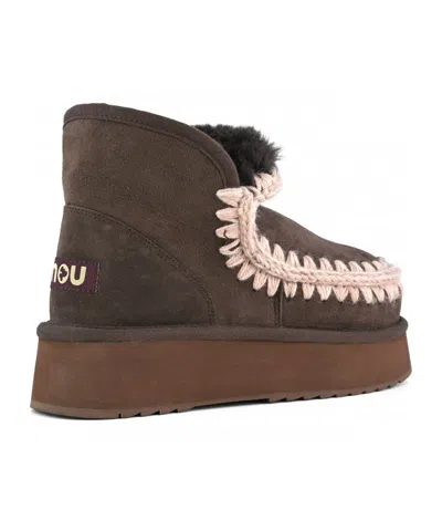 Mou Mini Eskimo Platform Boots In Brown