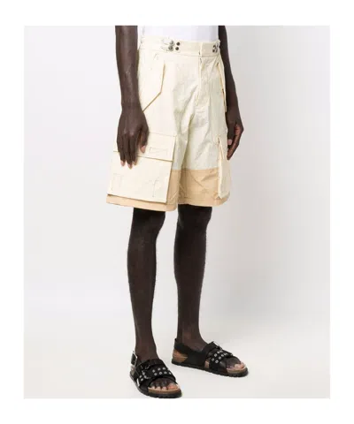Diesel Panelled Multi-pocket Cargo Shorts In Neutral