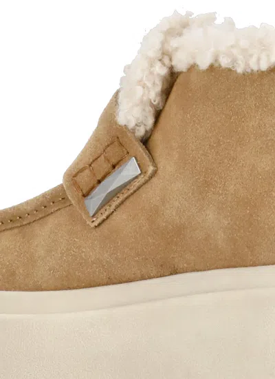 Ash Flat Ankle Boots In Brown