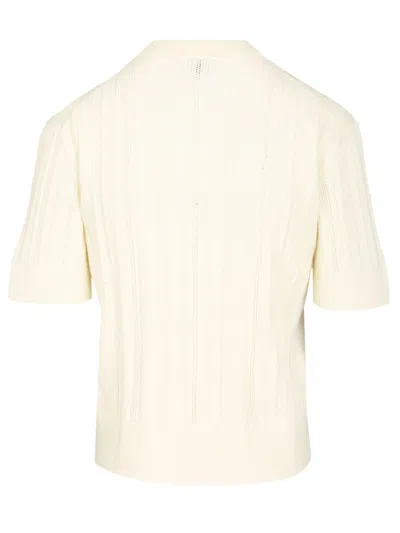 Filippa K Braid Knit T-shirt In Neutral